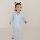 Girl’s Bamboo Button Up Lounge Set | Blue Bows