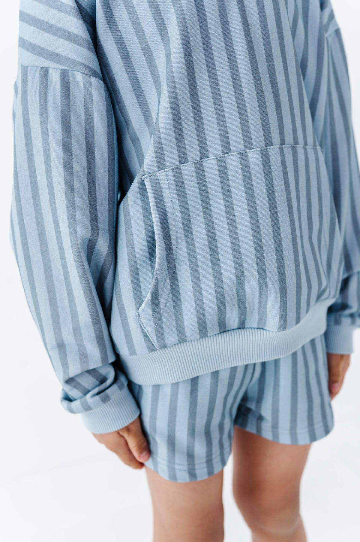 Harbor Stripe Kids Hooded Sweatshirt