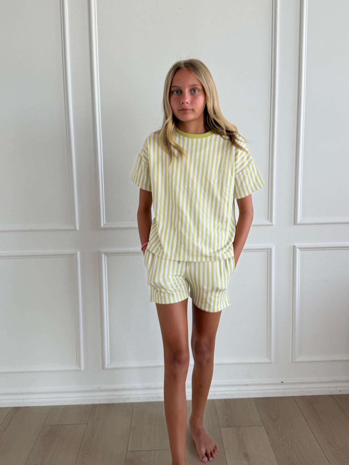 Green Stripe Terry Set