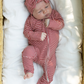 Bamboo Zip Pajamas | Peppermint Stripe Ribbed