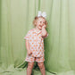 Teddy Tulips Button Up Short Set