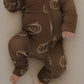 Bamboo Zip Pajamas | Brown Pumpkin