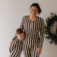 Women's Long Sleeve Bamboo Pajama | Midnight Stripe