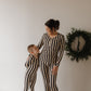 Women's Long Sleeve Bamboo Pajama | Midnight Stripe