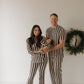 Bamboo Zip Pajamas | Midnight Stripe