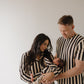 Women's Bamboo Button Up Lounge Set | Midnight Stripe
