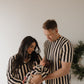 Men's Short Sleeve Pajamas | Midnight Stripe