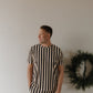 Men's Short Sleeve Pajamas | Midnight Stripe