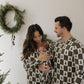Bamboo Zip Pajamas | Christmas Tree Checkerboard