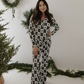 Women's Bamboo Pajamas | Christmas Tree Checkerboard