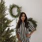 Short Sleeve Women's Bamboo Pajamas | Fireside Stripe