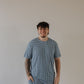 Men's Short Sleeve Pajamas | Blue Gingham