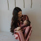 Women's Bamboo Button Up Lounge Set | Sweetheart Stripes