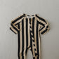 Bamboo Zip Pajamas | Midnight Stripe