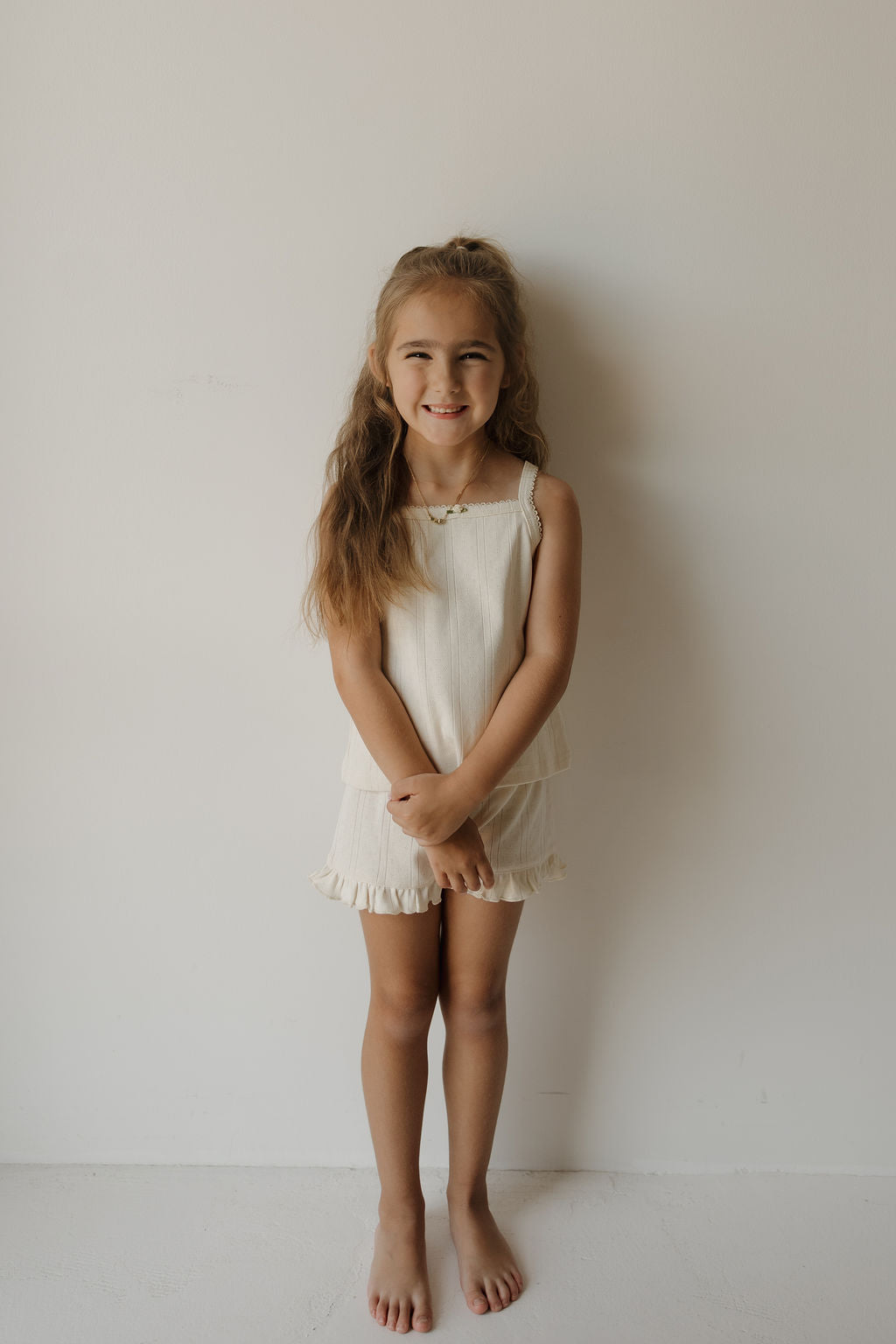 Girl's Ruffle Short Set | Swan