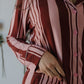 Women's Bamboo Button Up Lounge Set | Sweetheart Stripes