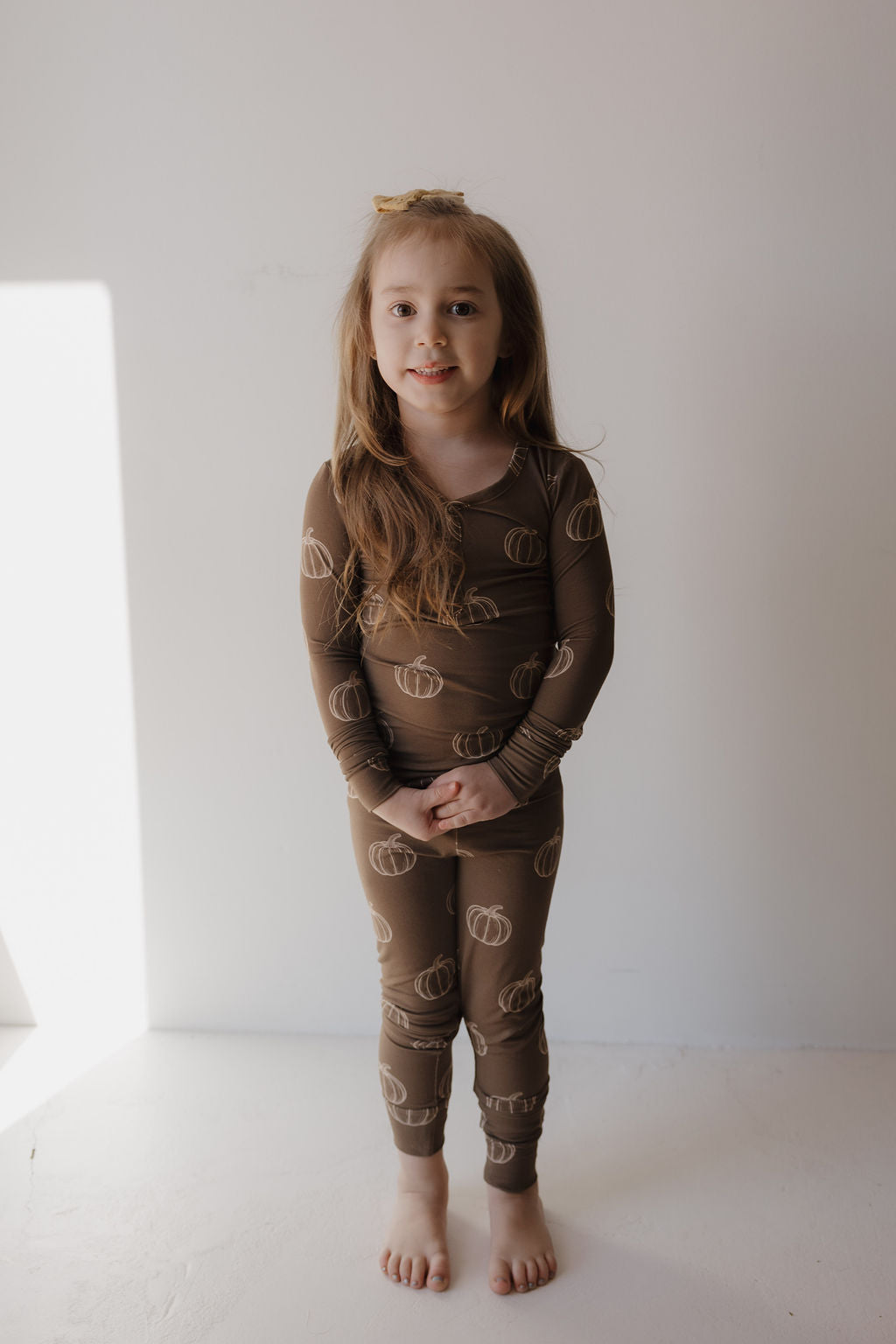 Bamboo Two Piece Pajamas | Brown Pumpkin