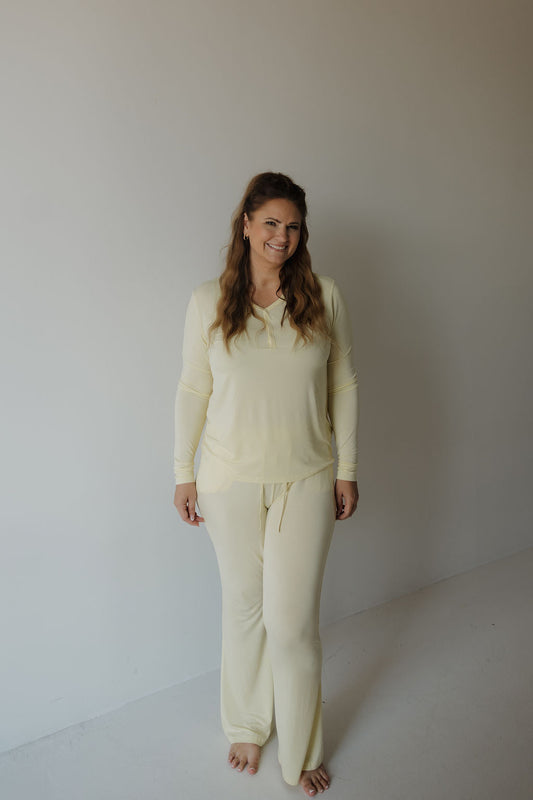 Women's Long Sleeve Bamboo Pajama | Sunny