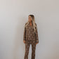 Women's Bamboo Button Up Lounge Set | Brown Pumpkin
