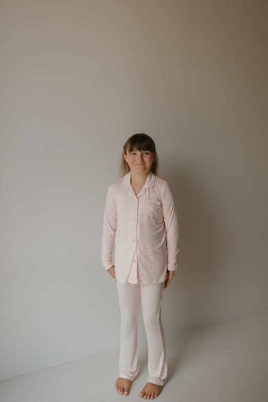 Girl’s Bamboo Button Up Lounge Set | Giselle