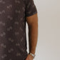 Bamboo Men's Short Sleeve Pajama | Charcoal Arm Day
