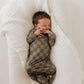 Bamboo Knotted Gown | Faded Brown Checkerboard