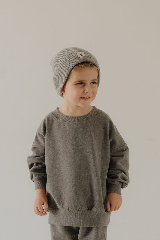 Child Sweat Set | Charcoal