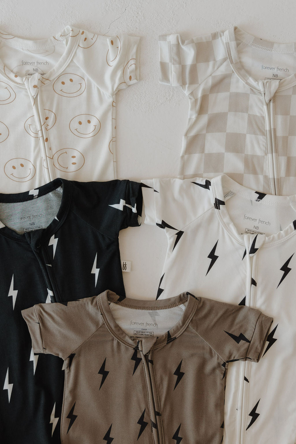 Bamboo Zip Shortie | Midnight Lightning Bolt