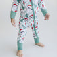 Bamboo Zip Romper | Checkered Santa