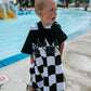 Checker Flame Hooded Towel