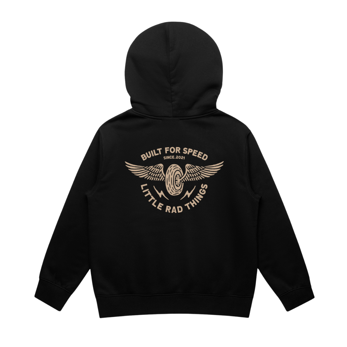 [PREORDER SHIPS SEPT 2]  THE WINGED MECHANIC HOODIE - RECYCLED BLACK