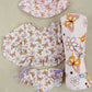 BLOSSOMIN’ BUTTERFLY DREAM 2-PIECE RASH GUARD RUFFLE SWIM SUIT