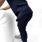 BAMBOO RIBBED JOGGERS - NAVY