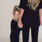 Bamboo Two Piece Pajamas | Blueberry Ribbed