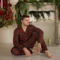 Men's Bamboo Button Up Lounge Set | Christmas Plaid