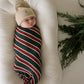 Bamboo Swaddle | Holiday Stripe