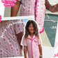 Strawberry Squeeze Ruffle Button Up Short Set
