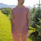 Men's Short Sleeve Pajamas | Peppermint Stripe Ribbed