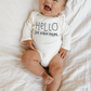 Hello I'm New Here Organic Bodysuit Long Sleeve