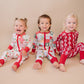 Bamboo Zip Romper | Red Bows