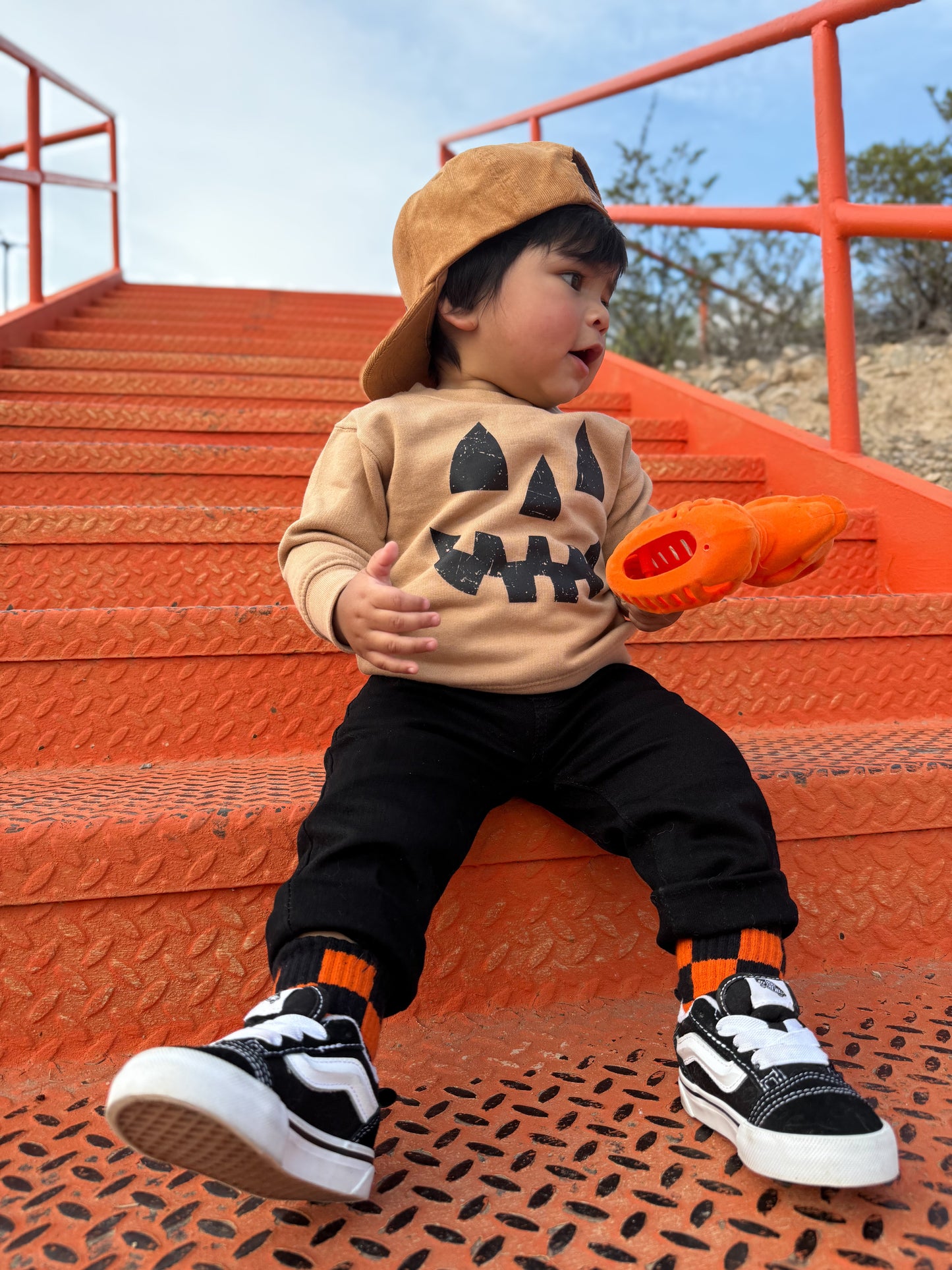 Orange and Black Check