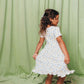 Blueberry Breeze Short Sleeve Ruffle Dress