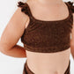 Brown Metallic Kids Swim Top