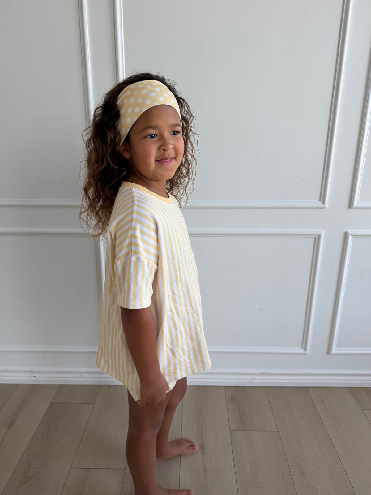 Yellow Stripe Terry Set