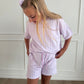 Purple Stripe Terry Set