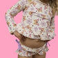 BLOSSOMIN’ BUTTERFLY DREAM 2-PIECE RASH GUARD RUFFLE SWIM SUIT