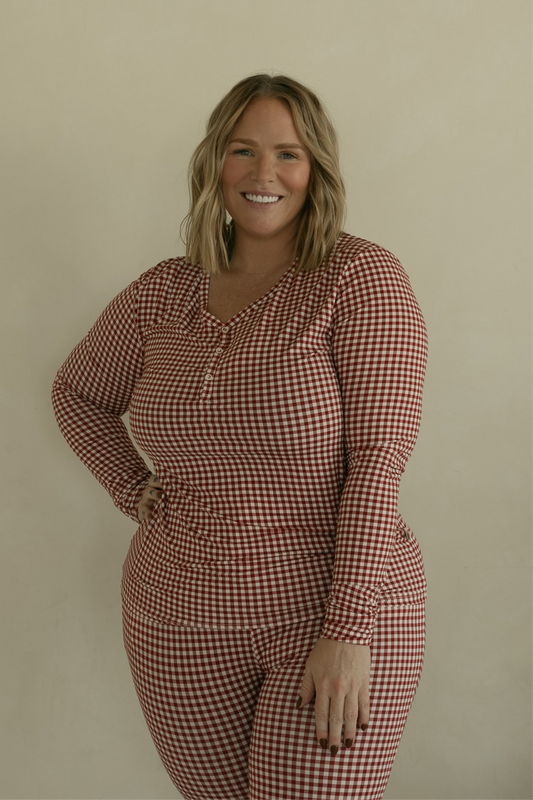 Women's Bamboo Pajamas | Red Gingham