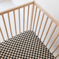 Muslin Crib Sheet | Black Checkerboard