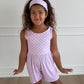 Purple Polka Dot Tank Shorty Romper