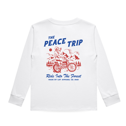 THE PEACE TRIP LONG SLEEVE TEE - WHITE